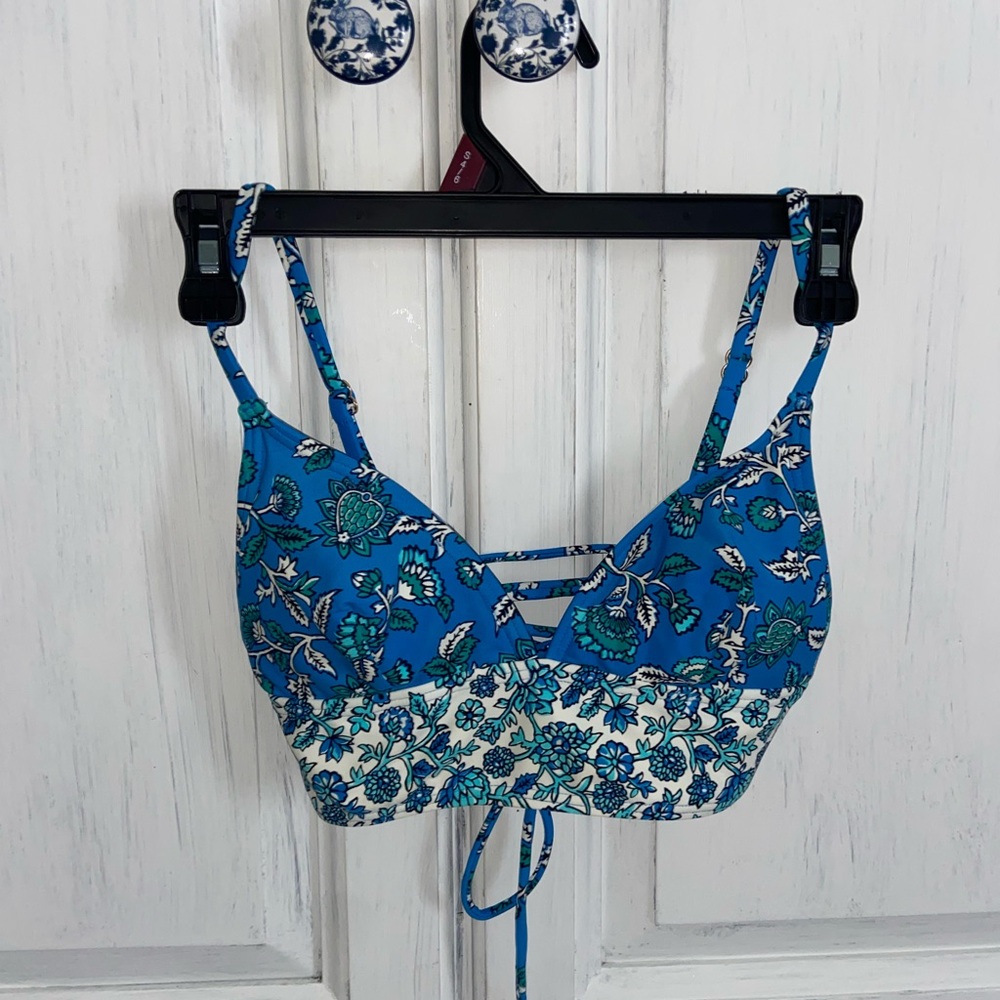 MICHAEL Michael Kors Blue and White Floral Bikini